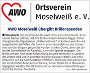 Rhein-Zeitung Koblenz: AWO Moselweiß übergibt Brillenspenden