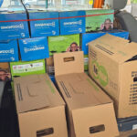 Brillen verpackt für den Transport nach Koblenz · Foto: Lions-Club Graz Joanneum